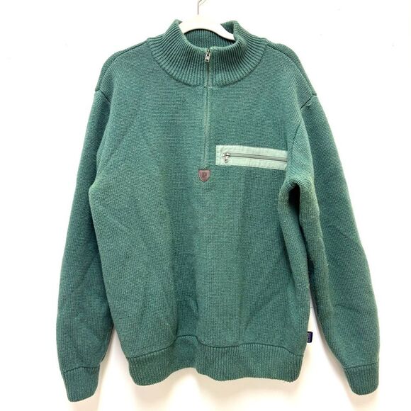 Patagonia Alpiniste Lambswool Sweater – Vintage Green, Size L - Picture 4 of 7